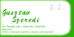 gusztav szeredi business card
